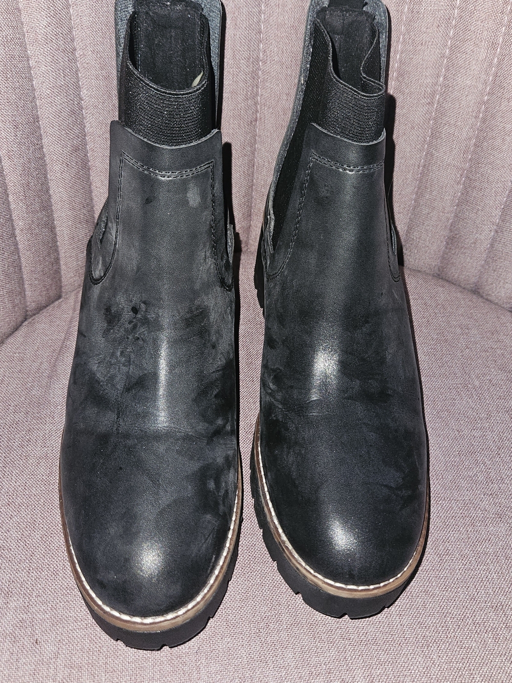 Women's Black Demi Waterproof Chelsea Boots with Lug Sole